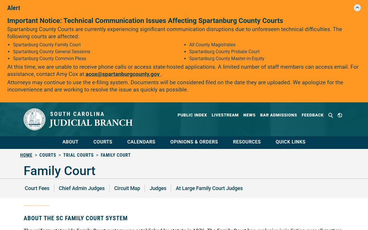 Cherokee County court records South Carolina Family Court overview