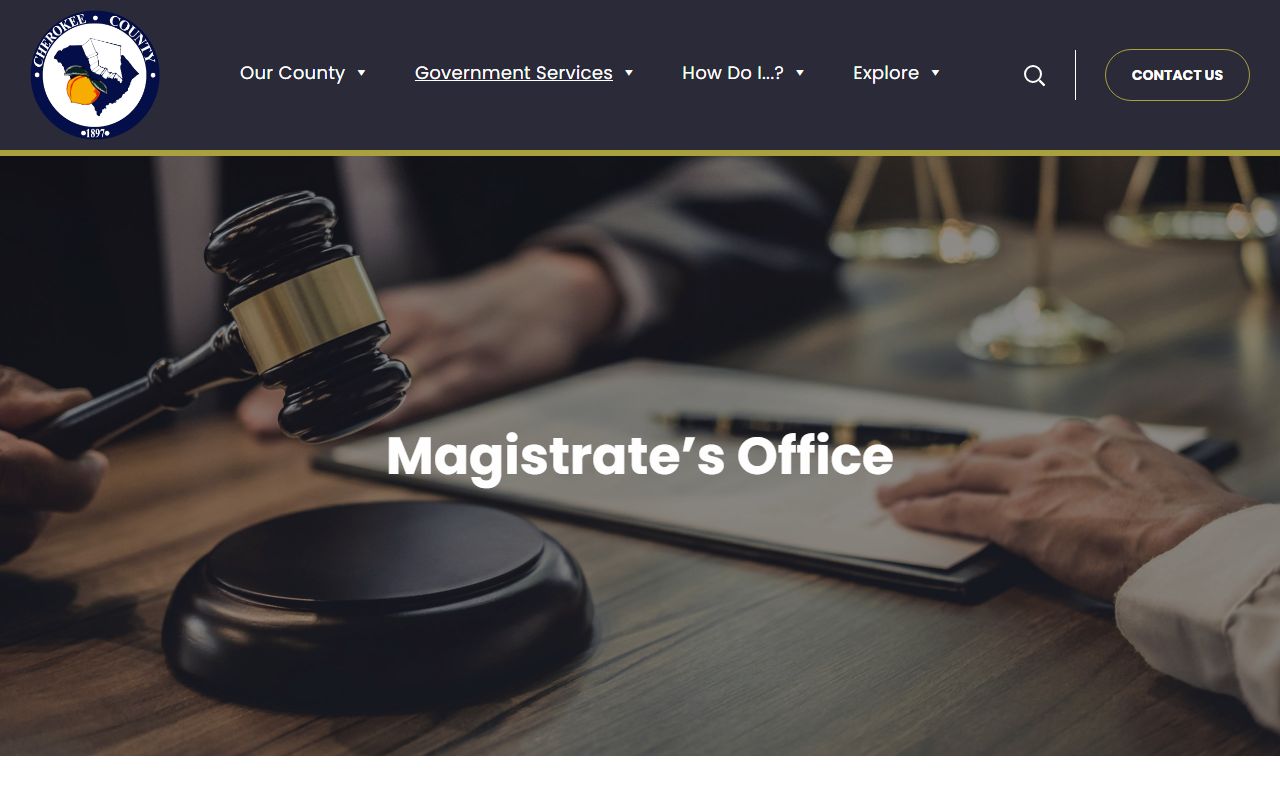 Cherokee County court records Magistrate Office page