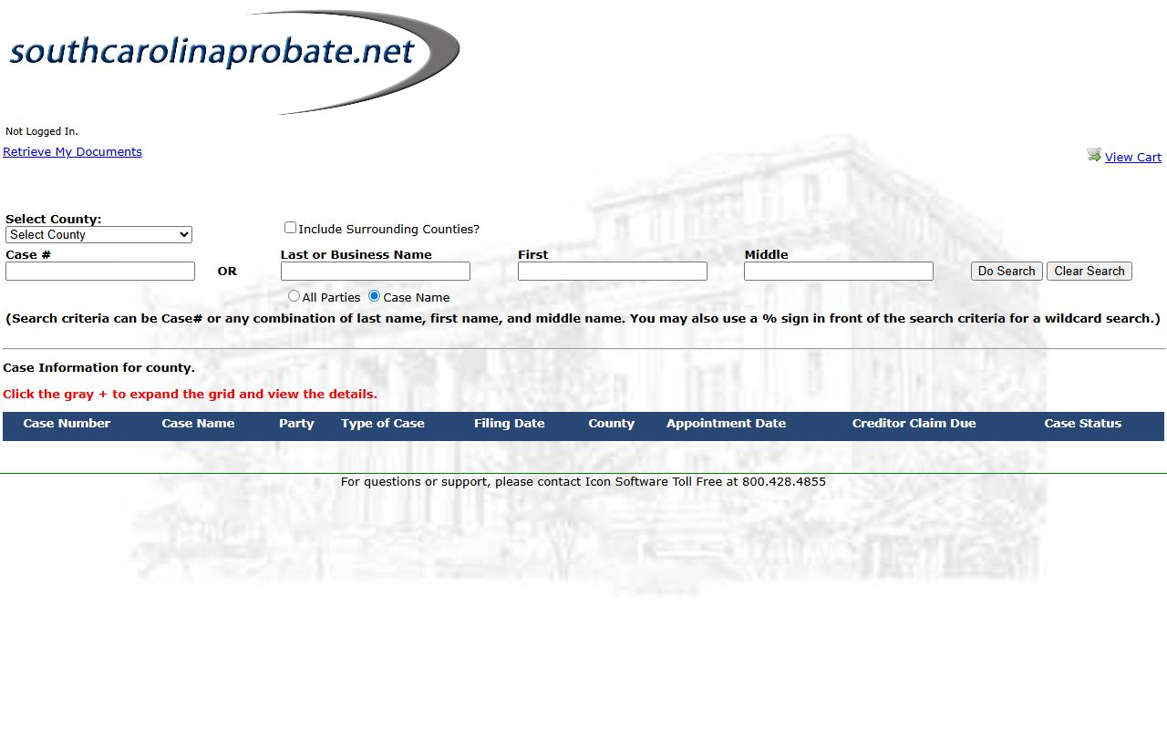 Cherokee County marriage records South Carolina Probate Search