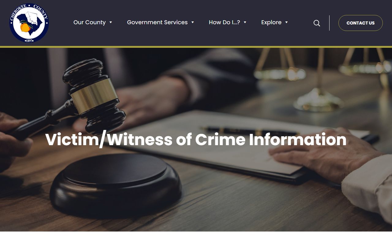 Cherokee County traffic court records Magistrate victim witness information